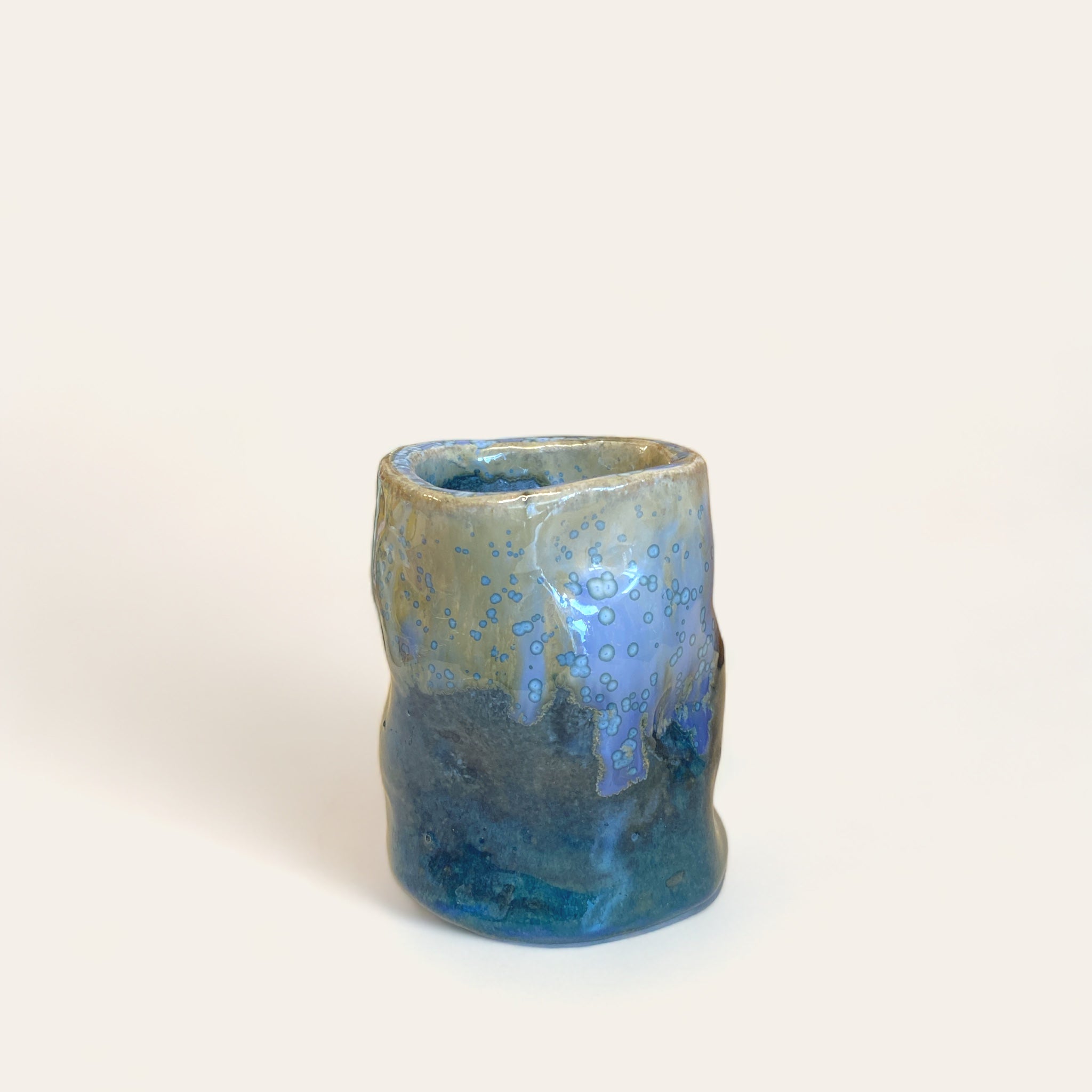 Organisk vase - blå