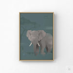 Indlæs billede til gallerivisning Kunstplakat - Elefant. (50x70) Unika Nord
