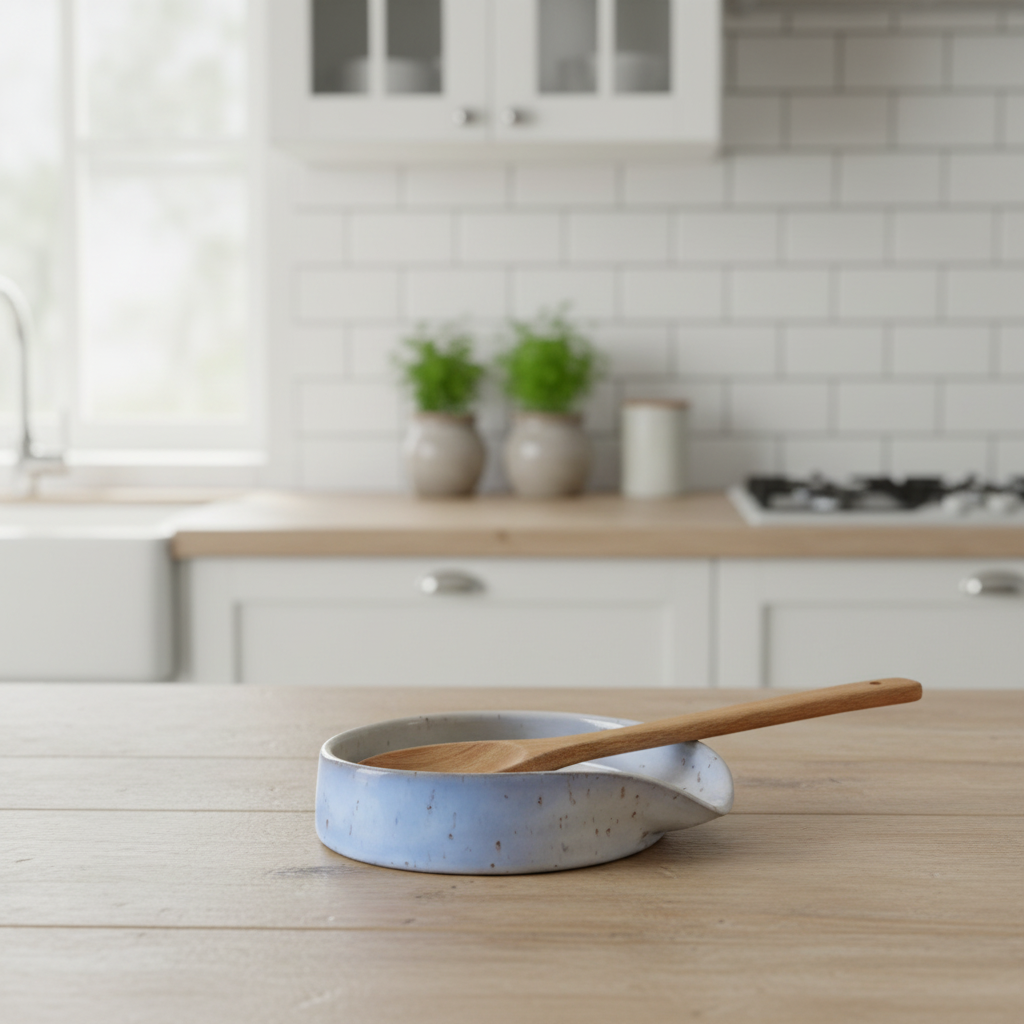 Spoon rest i keramik – Hvid | Clay by Hornstrup