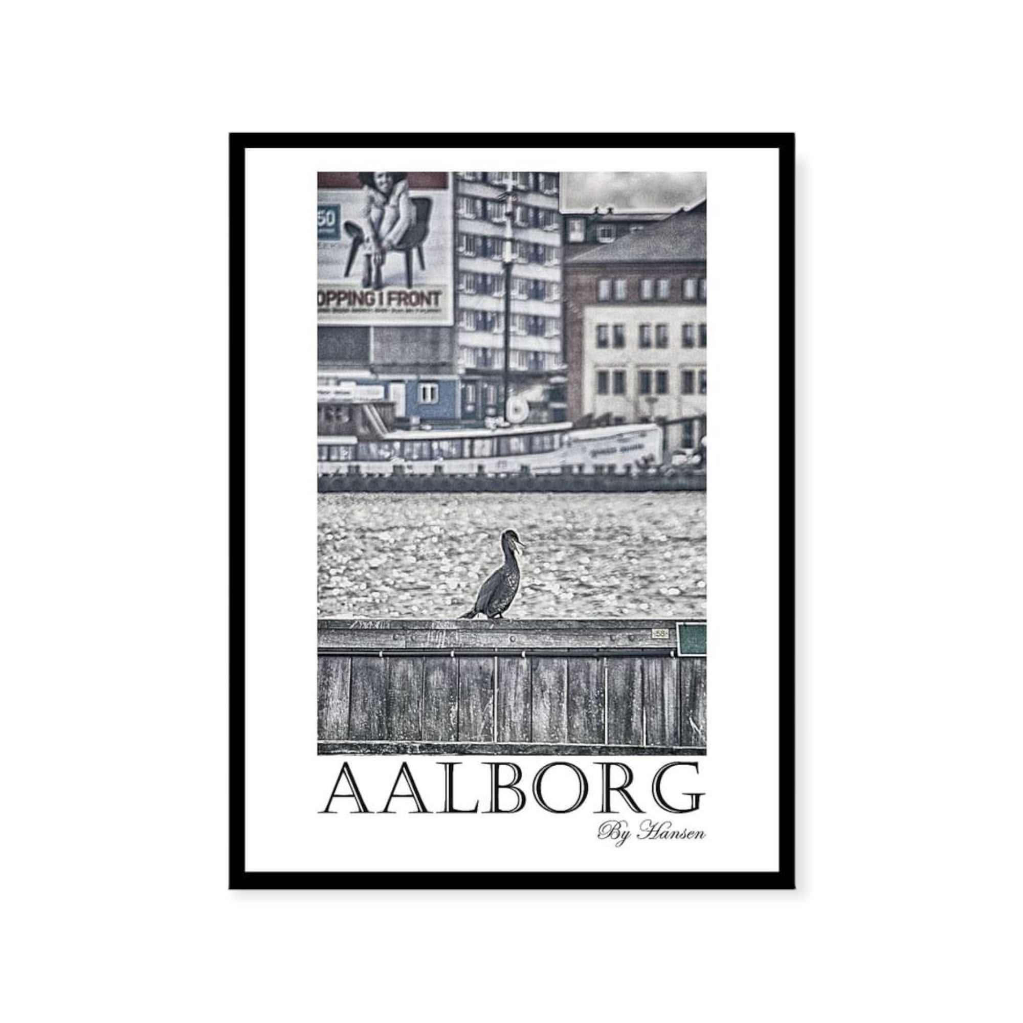 Postkort - Aalborg havnefront Hansen posters