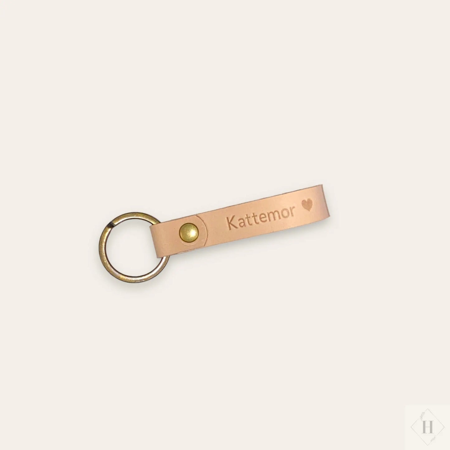 Nøglering i læder - Kattemor (flere varianter) Unika Nord