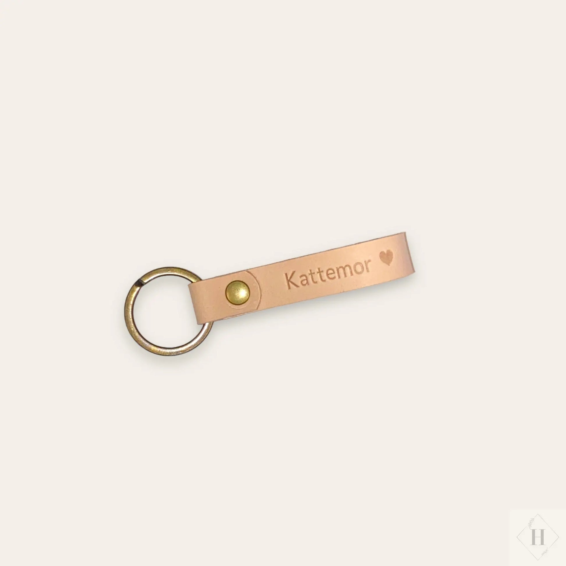 Nøglering i læder - Kattemor (flere varianter) Unika Nord