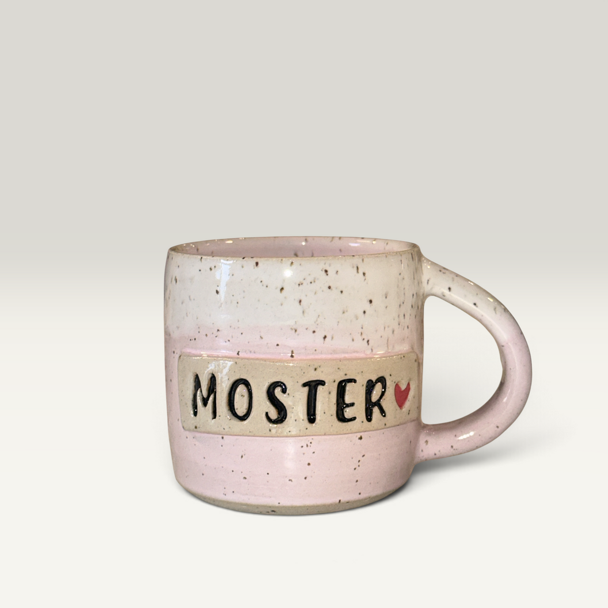 Moster-krus i drejet stentøj med rosa glasur | Clay by Hornstrup
