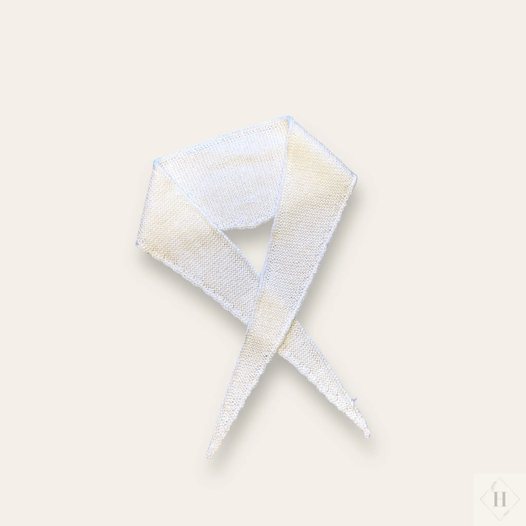 Lille tørklæde i akryl - hvid Laila