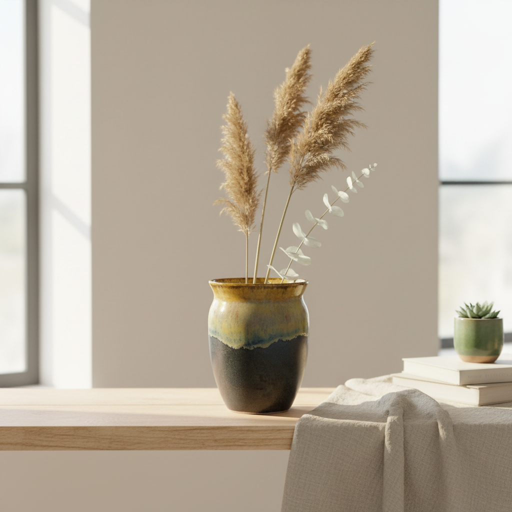 Vase i Retro Brun – Karlines Keramik