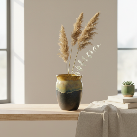 Vase i Retro Brun – Karlines Keramik