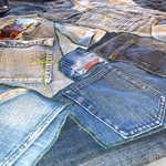 Indlæs billede til gallerivisning Tæppe af jeans lommer Jo C
