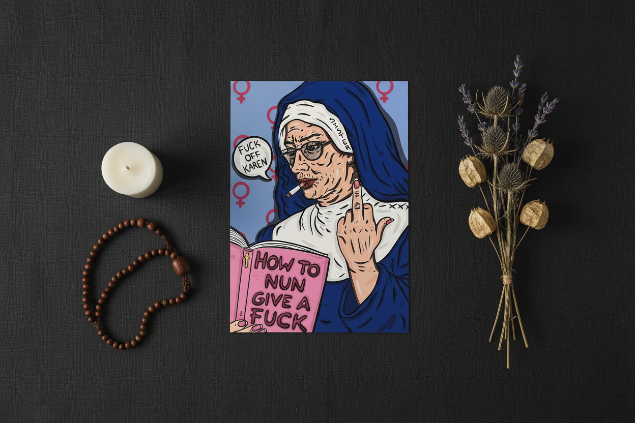 Kunstprint - How to nun give a fuck | A5