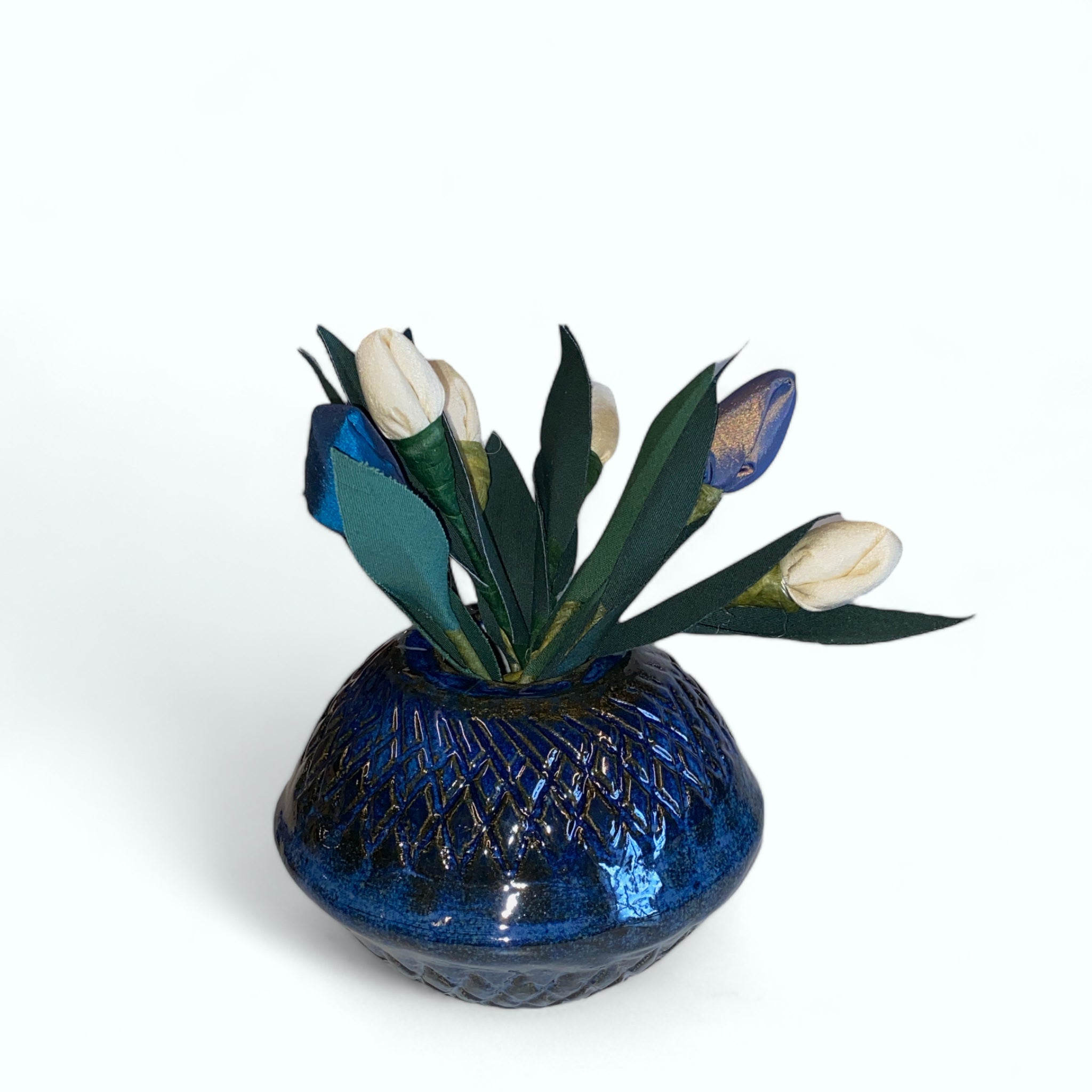 Blå vase i keramik