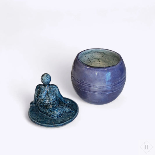 Lågkrukke med havfrue Lisbeth Børglum