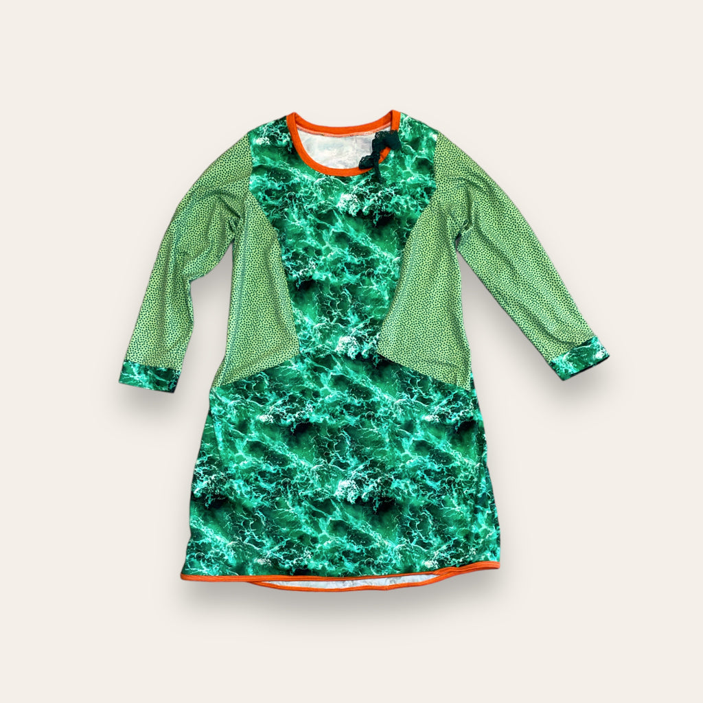 Grøn kjole med lommer Aldrig2ens