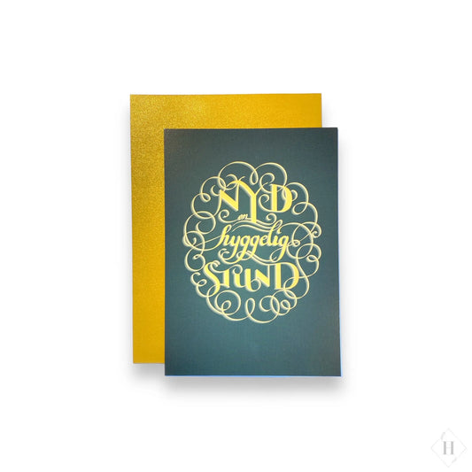 Nyd en hyggelig stund - A5 enkelt kort Pen Tool Grafisk