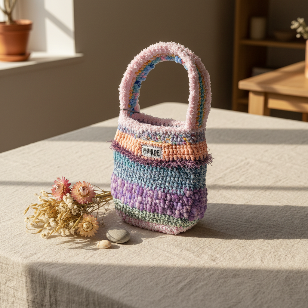 Hæklet mini totebag – Princess Dream | Møhlde