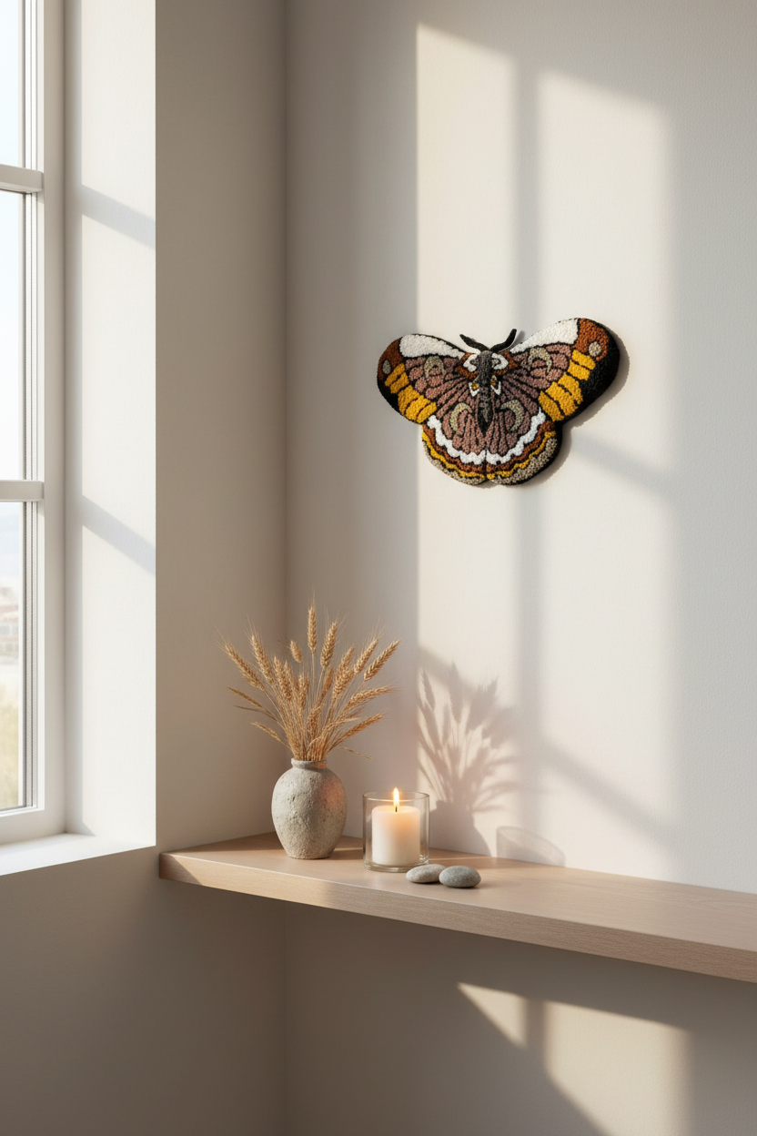 Tuftet natsværmer vægophæng – håndlavet | Juks