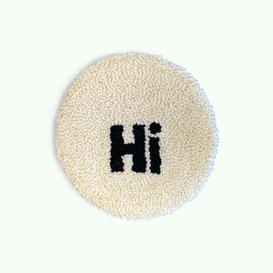 Punch needle ophæng/coaster - Hi Punchneedle.dk