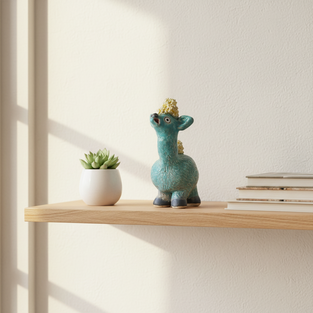 Lama aus Steingut