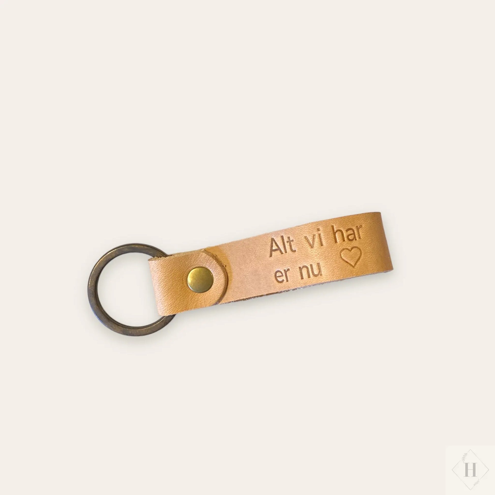 Nøglering i læder - Alt det vi har er nu (stor) Unika Nord