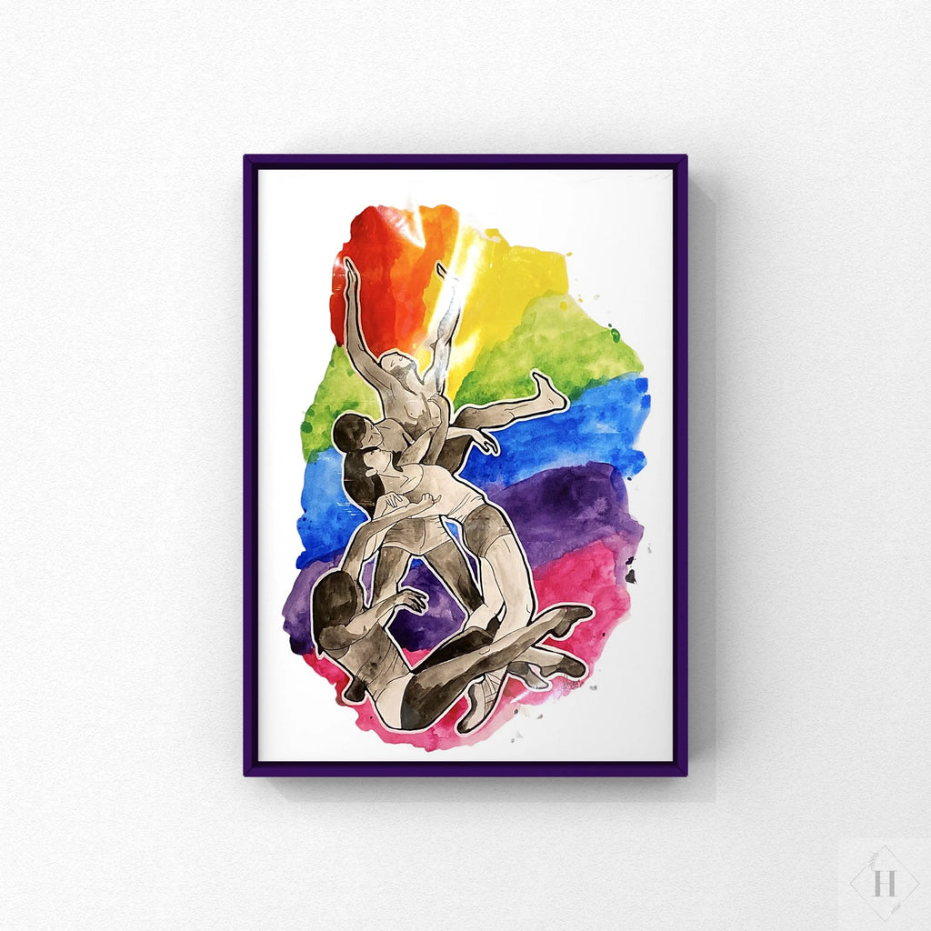 Originalt maleri “rainbow pride people” Fie Samson