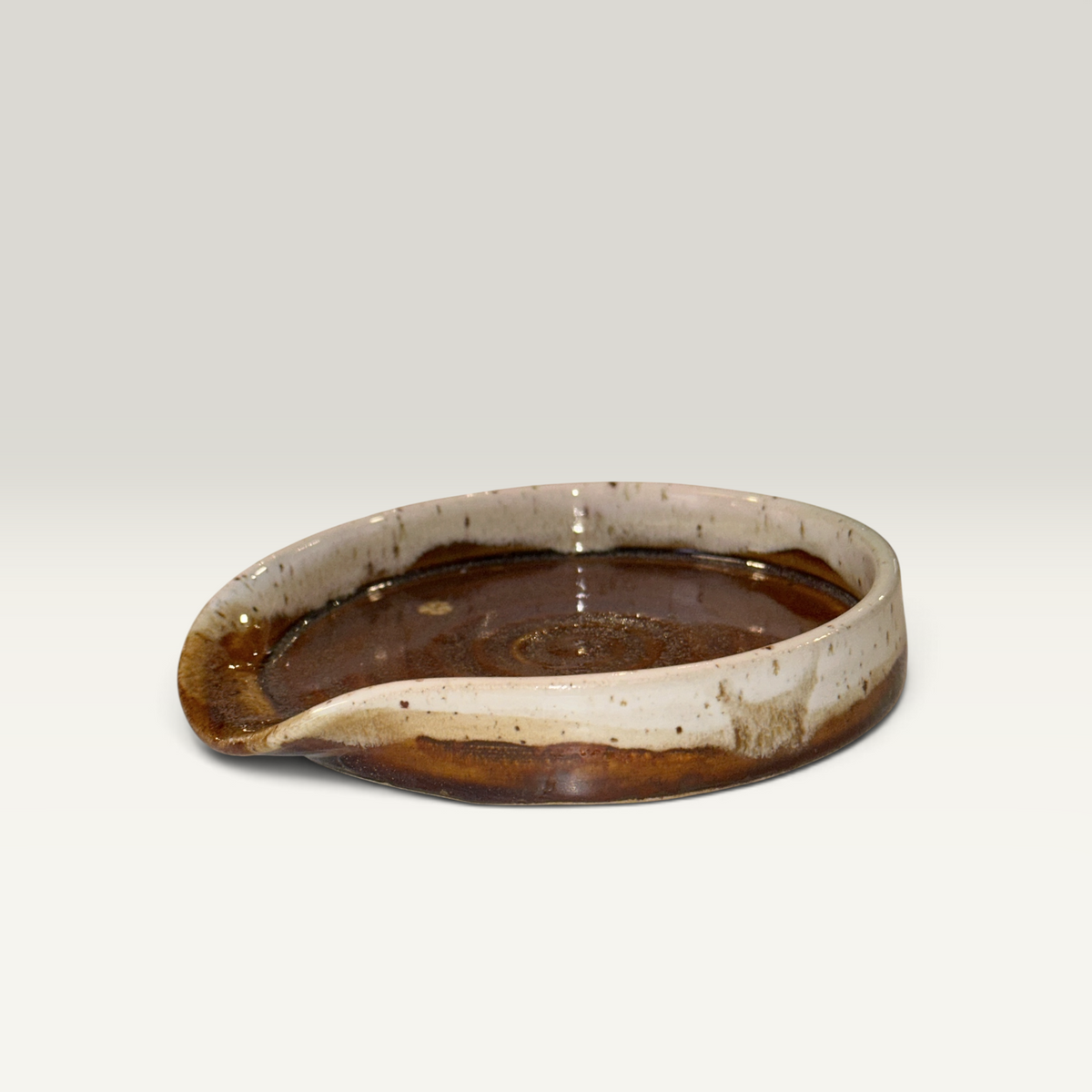 Spoon rest keramik brun glasur drejet håndlavet dansk køkken | Clay by Hornstrup