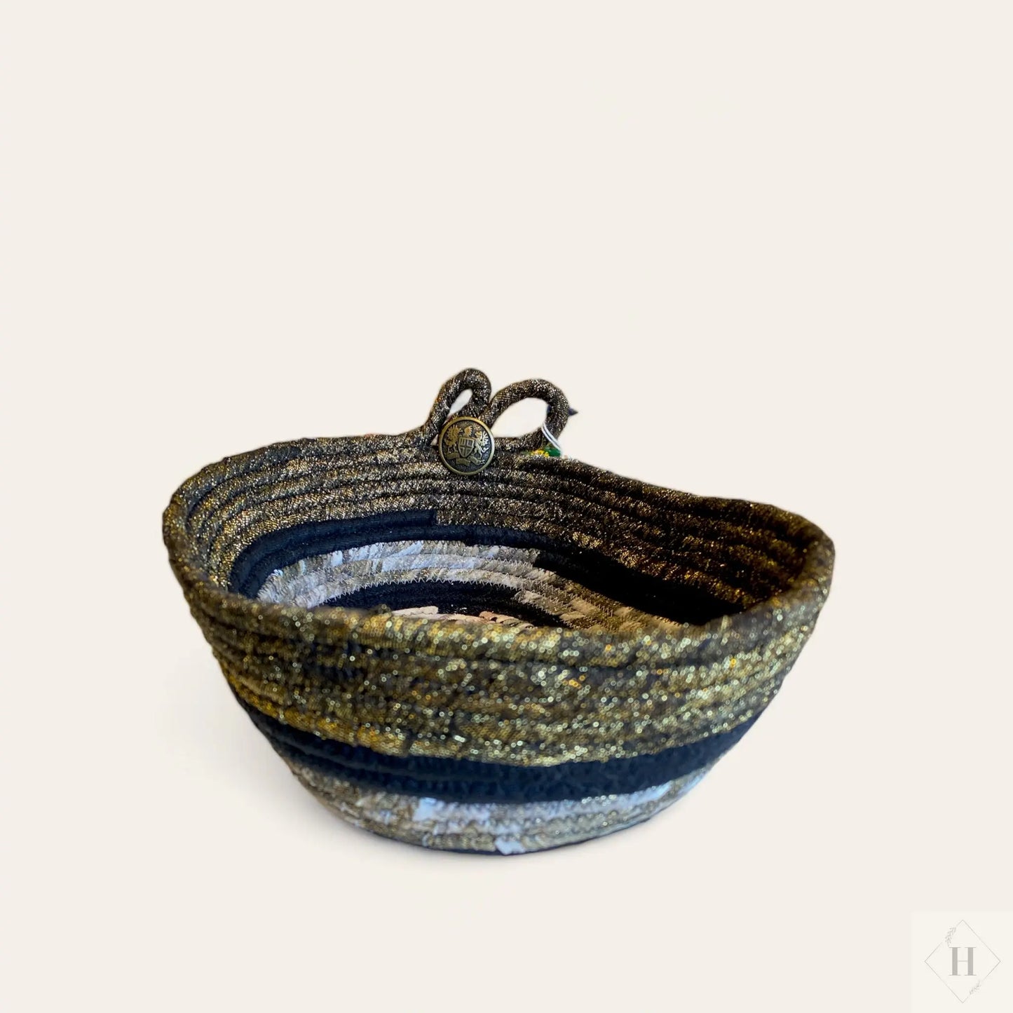 Syet kurv - sort/guldfarvet Jo C