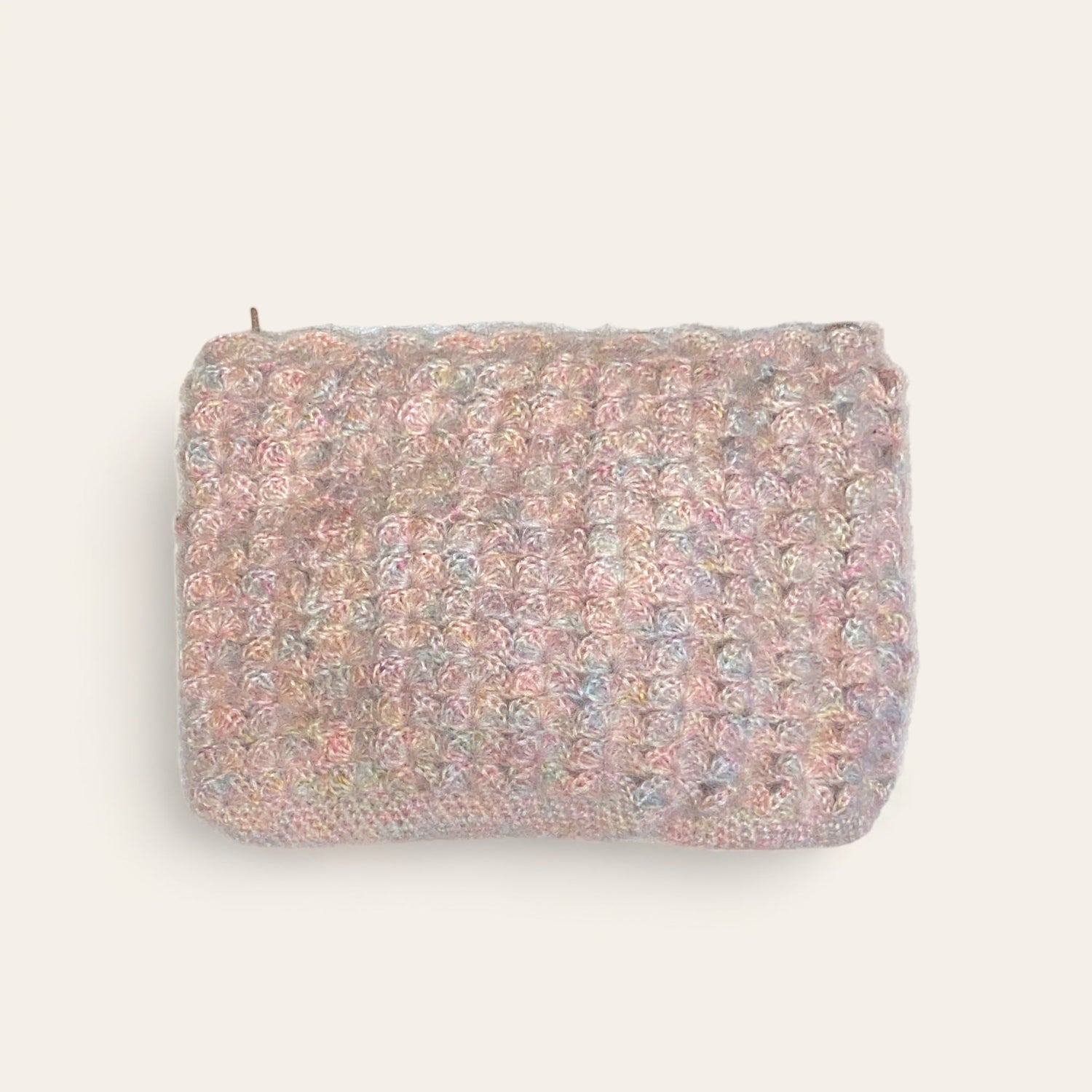Mellem pung i silk mohair - rosa meleret Vera Hjerrild