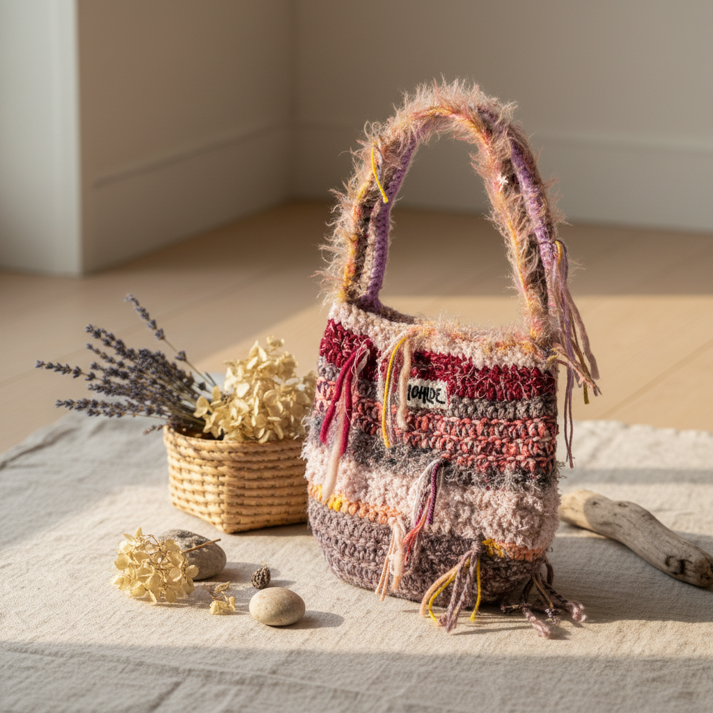 Hæklet mini totebag – Barbie Dream | Møhlde