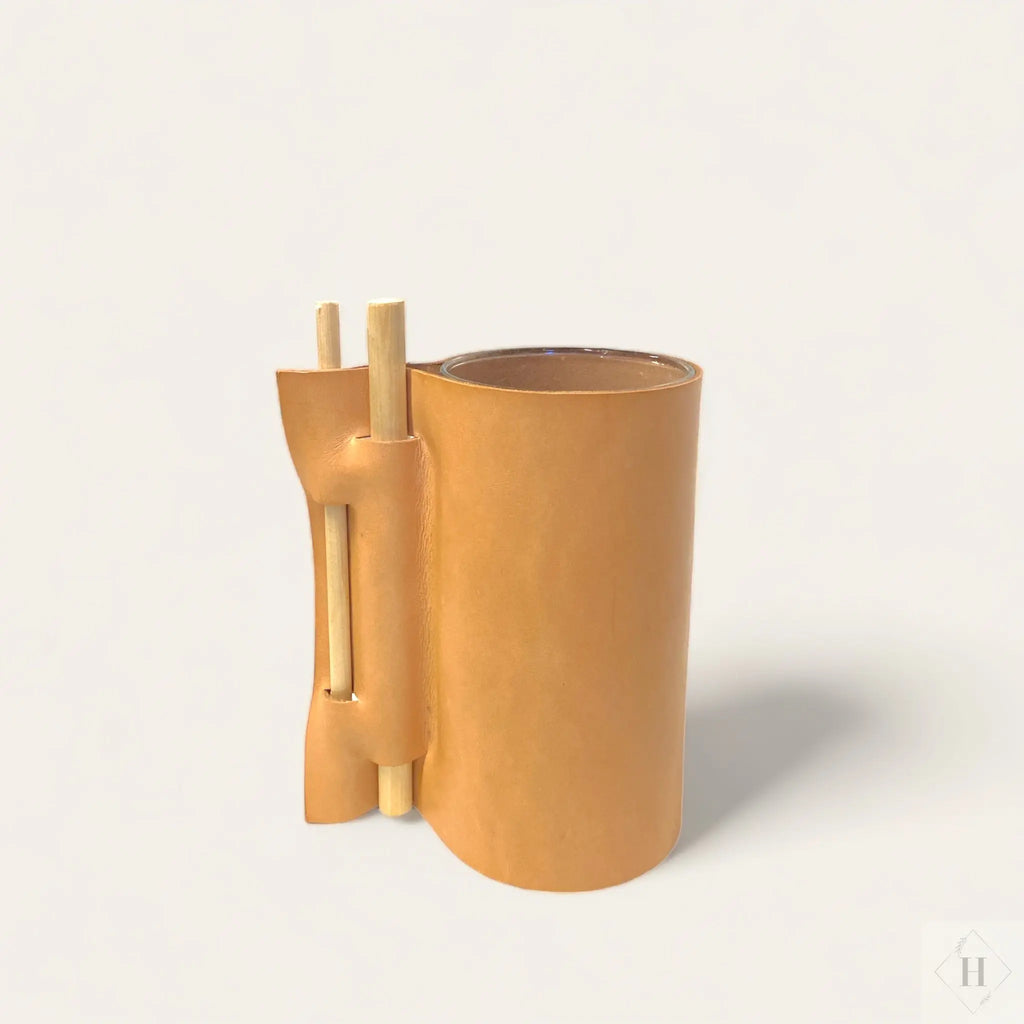 Vase med kernelæder cover Unika Nord