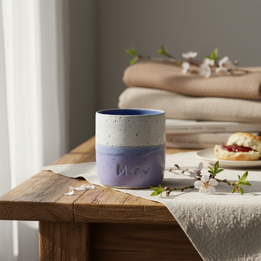 "Mor" Keramikkrus uden Hank – lilla glasur af Clay by Hornstrup