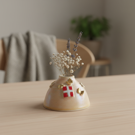 Stage/vase med flag
