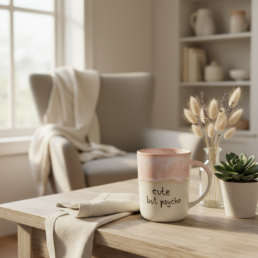 Stort krus – Cute but Psycho | By Victoria Juul