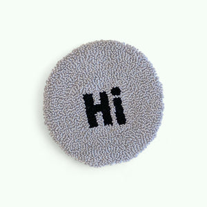 Punch needle ophæng/coaster - Hi Punchneedle.dk