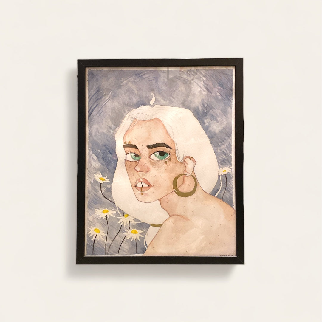 Lady With freckles - original 40x50cm