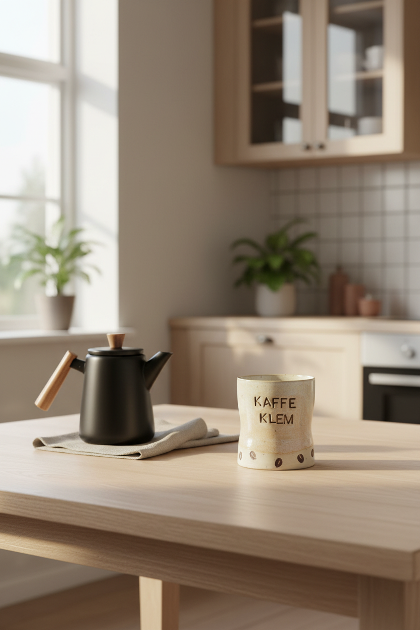 Klemmekrus kaffekram lifestyle