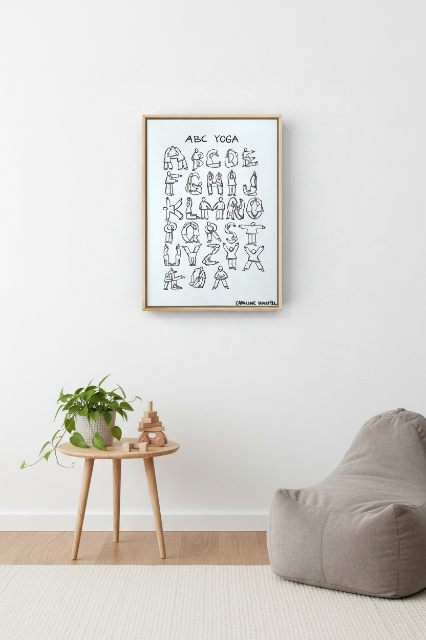 Kunstprint ABC Yoga - lifestyle