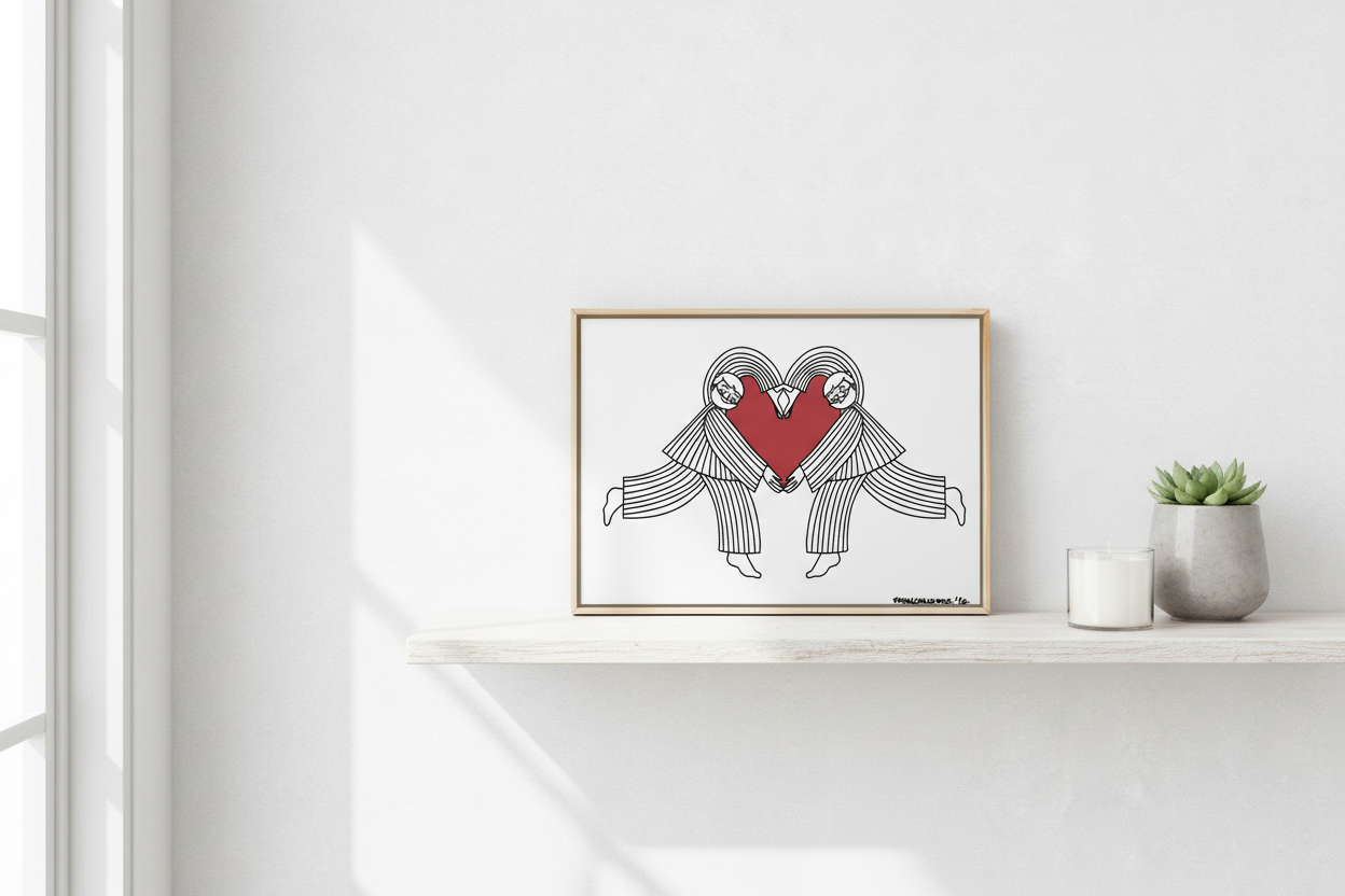 Kunstprint Guy love - lifestyle