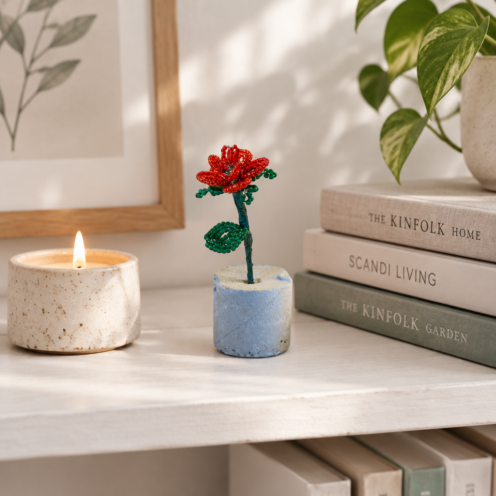 Lille perleblomst Sams perlekrea – lifestyle