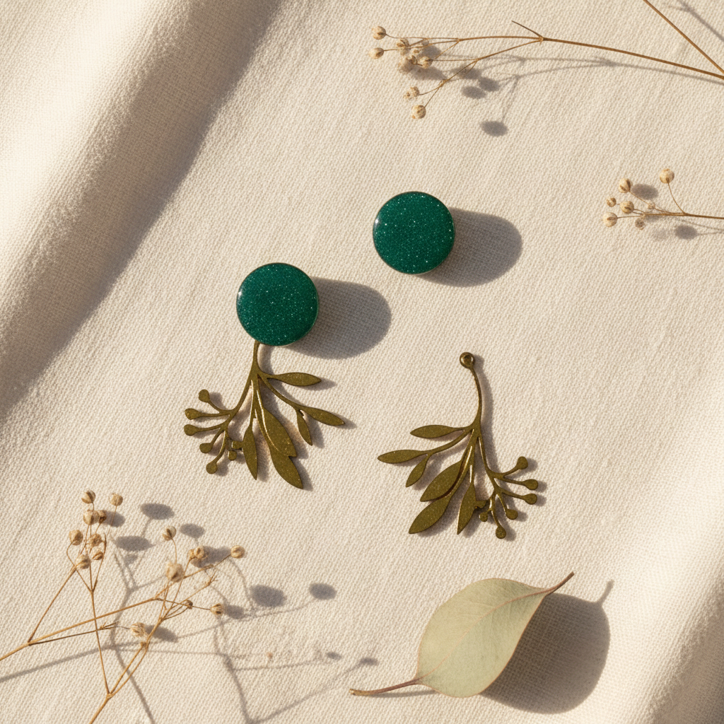 Multi ørering grøn dot – stylet editorial