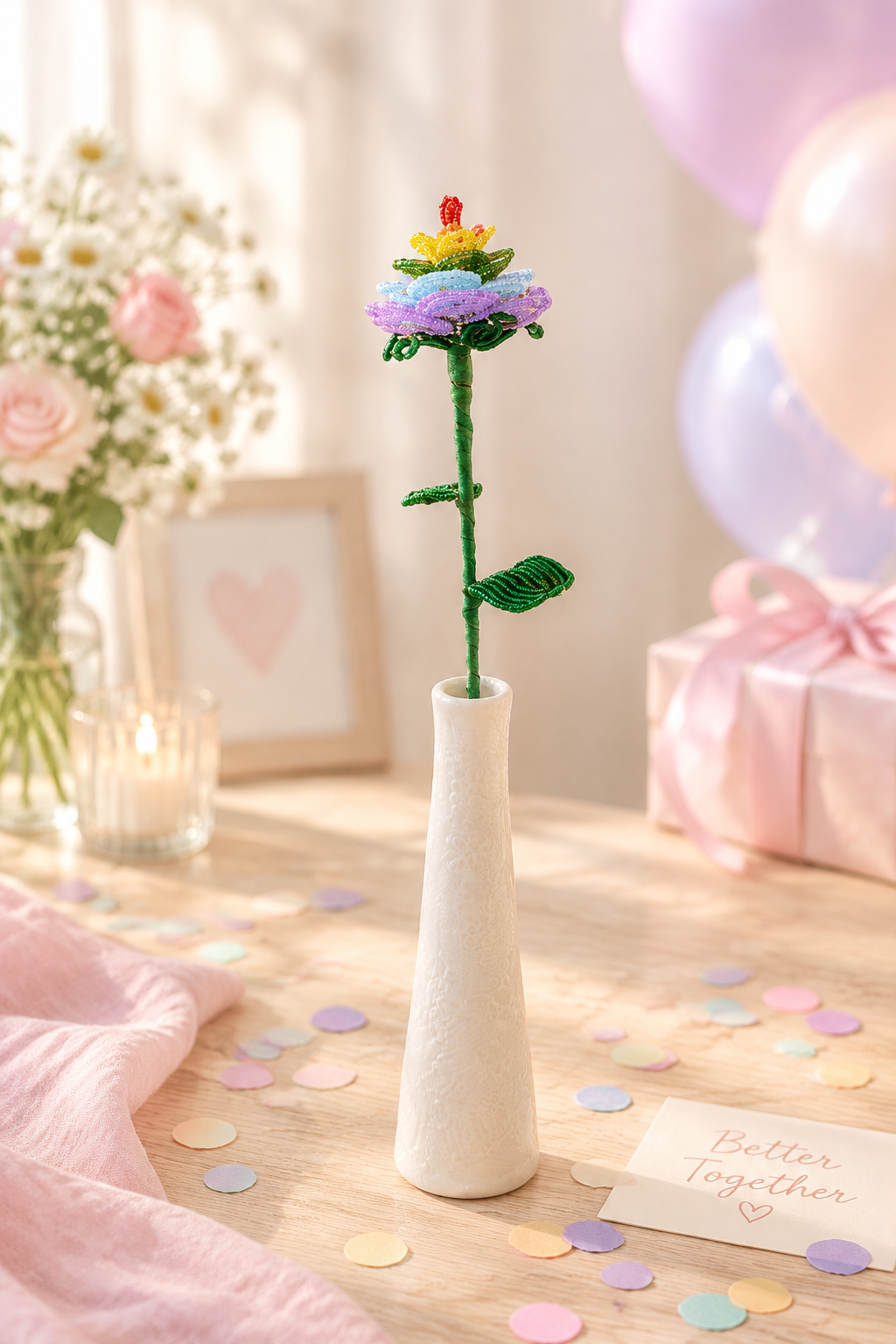 Perlerose pastel Pride Sams Perlekrea – lifestyle