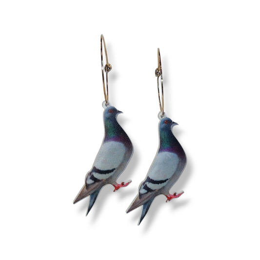 Øreringe m. Due vedhæng