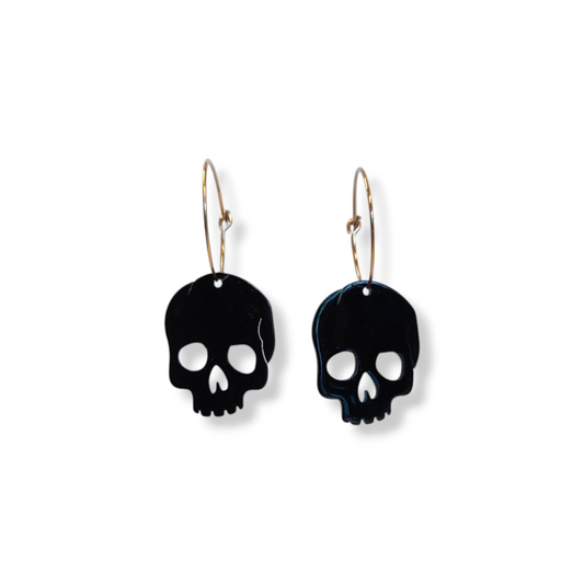 Øreringe m. Kranie vedhæng