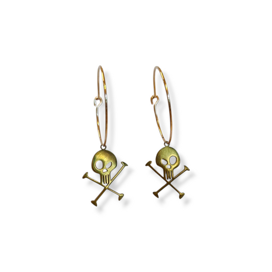 Øreringe m. Kranie vedhæng