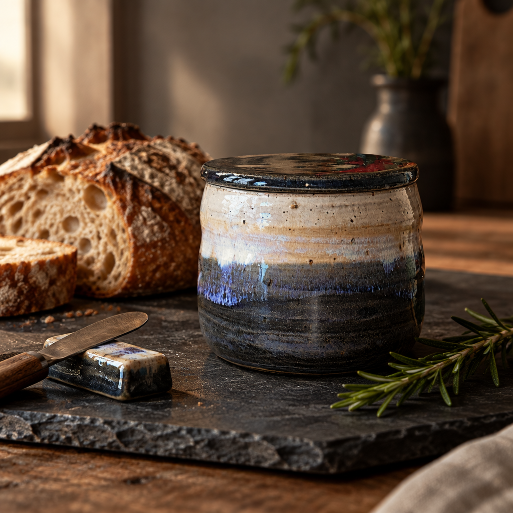 Smørklokke blåsort Clay by Hornstrup – lifestyle