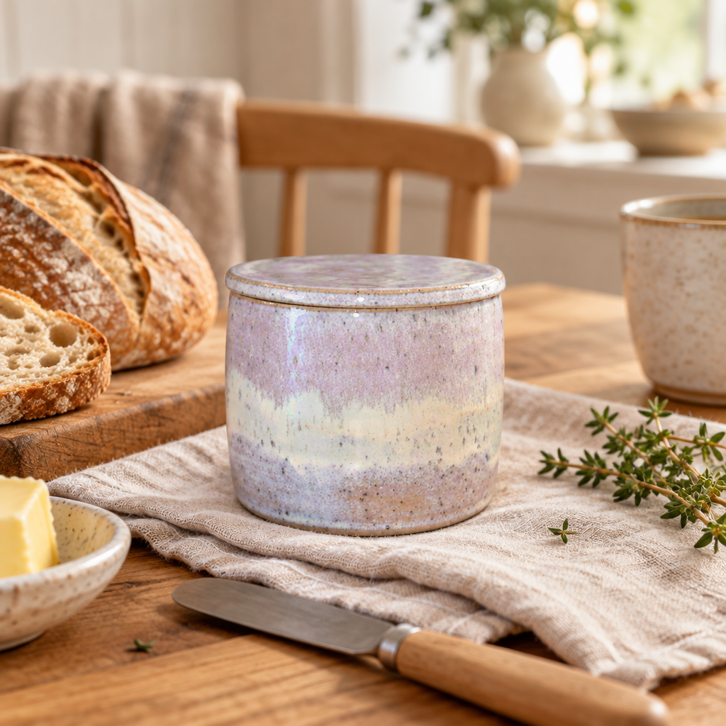Smørklokke Clay by Hornstrup perlemor – lifestyle