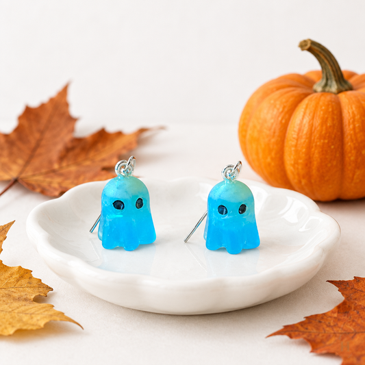 Spøgelse øreringe blå glow in the dark Halloween – lifestyle