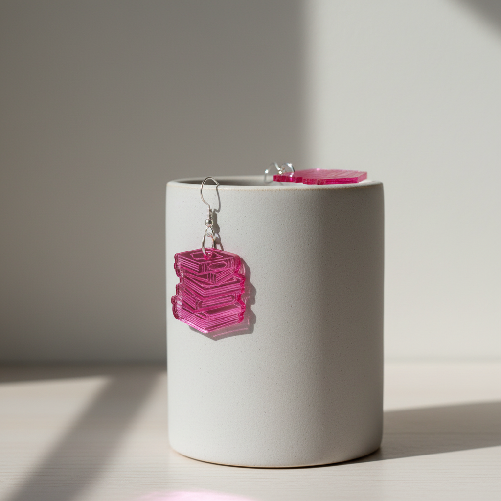 Stylede Pink Books øreringe