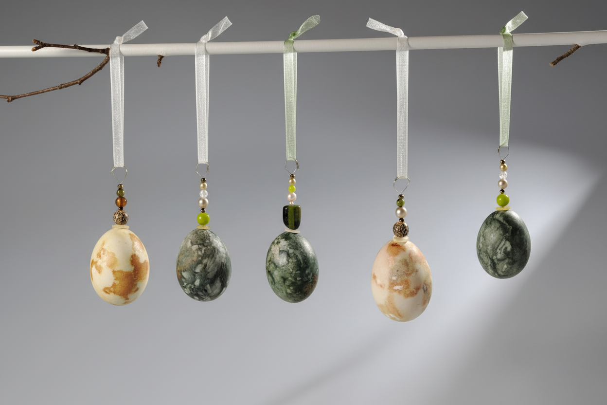 Stylede plantefarvede æg