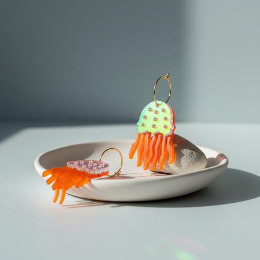 Stylede Stingy Jellyfish øreringe