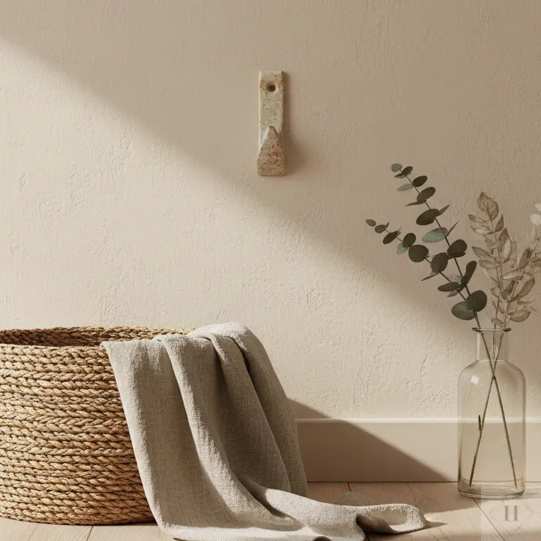 Stylet billede af håndlavet keramikknage i kakaodrys