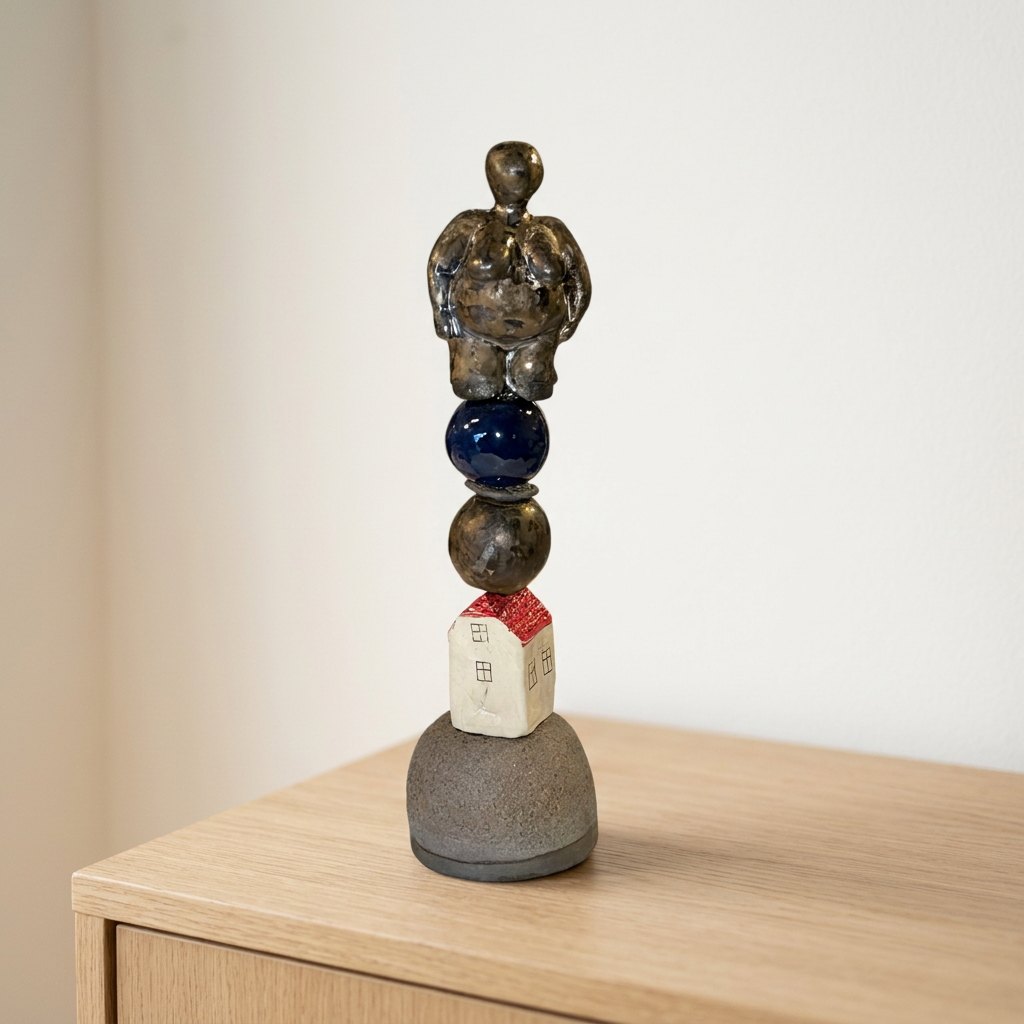 Stylet billede af Lisbeth Børglums keramikstatuette