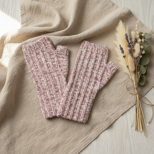 Stylet billede – Pulsvarmere støvet rosa/hvid
